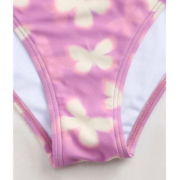 NWT Cider Butterfly Print Drawstring Underwire One Piece Swimsuit Size L - Picture 7 of 11